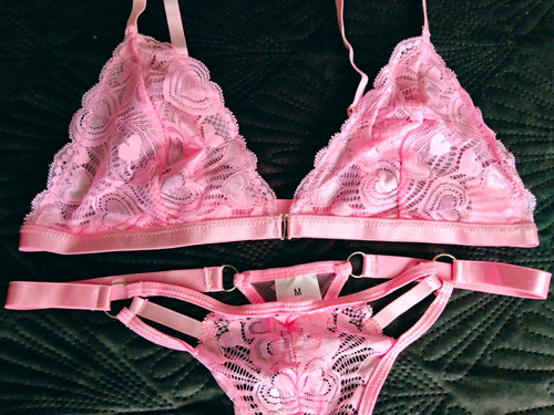 Women pink floral lace - pink,