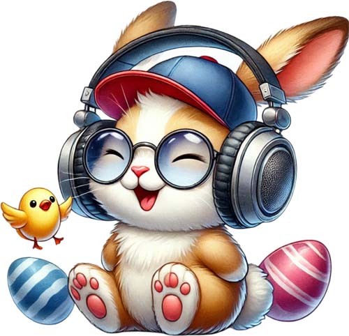 Easter hip hop bunny rabbit - easter,