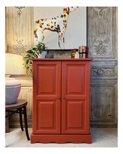 Painted Red/Orange Cupboard