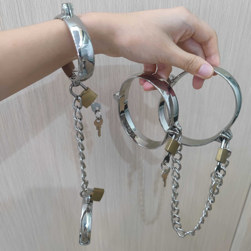 Bondage metal wrist handcuffs - bondage,