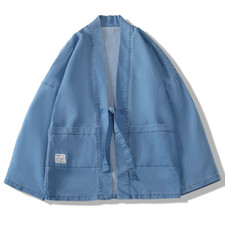 Men Kimono Denim Coat Jacket