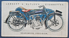 BEARDMORE-PRECISION  Motorcycle & Sidecar Outfit    Vintage 1923 Card  DE23M