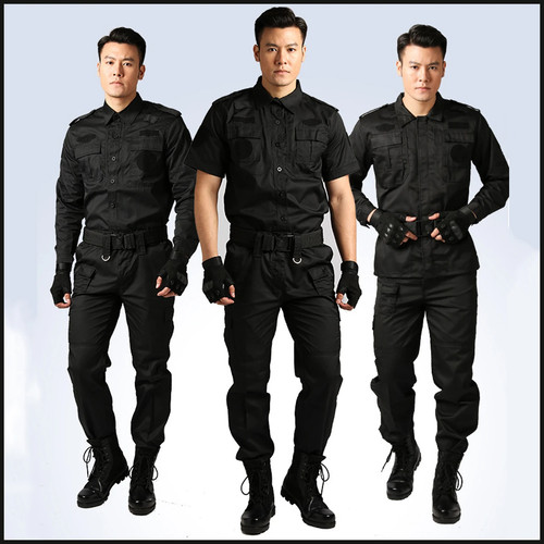 Black uniforms security guard - security,