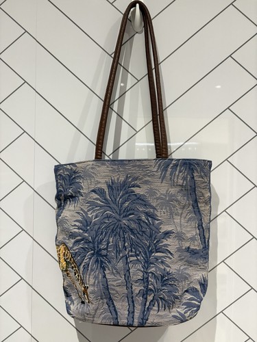 Bueno blue tropical palm - bueno, print