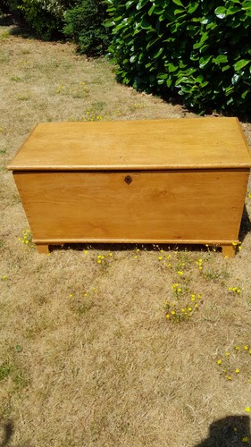 Victorian antique pine trunk - antique,