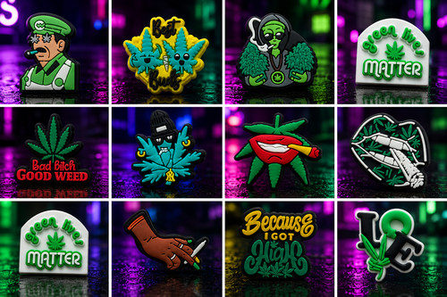 Weed croc charms - charms, jibbitz
