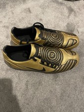 Nike Total90 T90 Shoot II Gold/Black Football Boots SG Size Uk 10 Good Condition