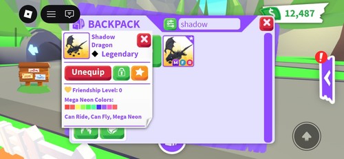 Mega fly ride shadow - ride,