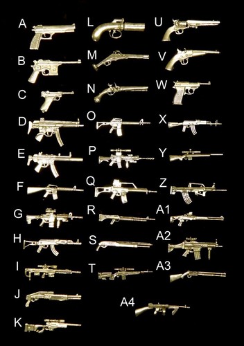Military miniature gun rifle - military, gun/
