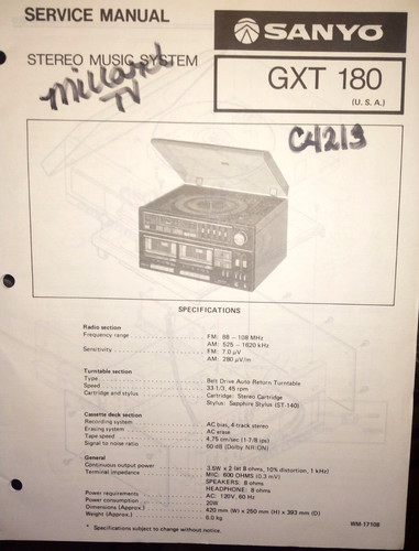 Sanyo gxt180 gxt 180 - gxt180,