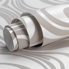 1-6x Modern Luxury 3D Abstract Curve Wallpaper Living Room Non-woven Wall Paper