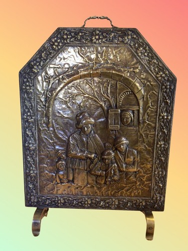 Antique style brass fireplace - style,