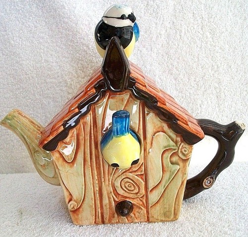 Teapottery tea pot blue - pot.,