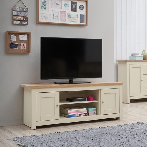 Cream oak living room - living,