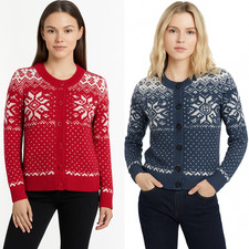 Ladies Xmas Cardigan Long