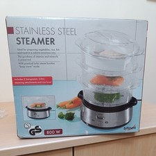 Bifinett Stainless Steel Steamer 800W LCD Display Alarm Sound Water Level Indica