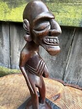 Antique vintage RAPA NUI MOAI KAVAKAVA bird man carved wood figure Easter Island