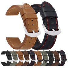 Premium Leathers Quality Watch Band Straps mens stitched Wristband 18 20 22 24mm