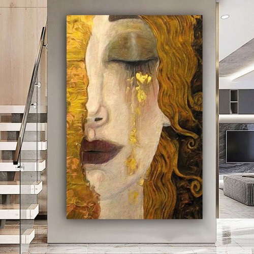 Golden tears klimt canvas - tears, wall