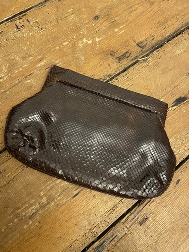Vintage snakeskin clutch - clutch,