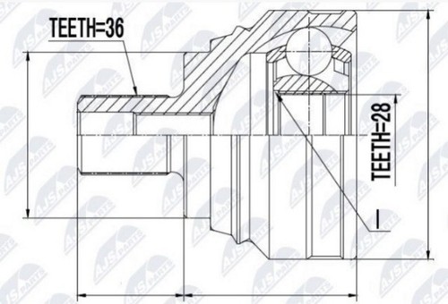 Joint set outer - for, vw