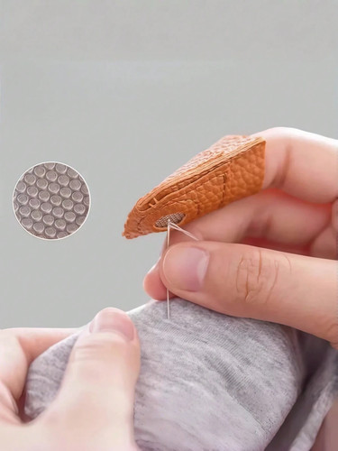 Leather sewing thimble - leather,