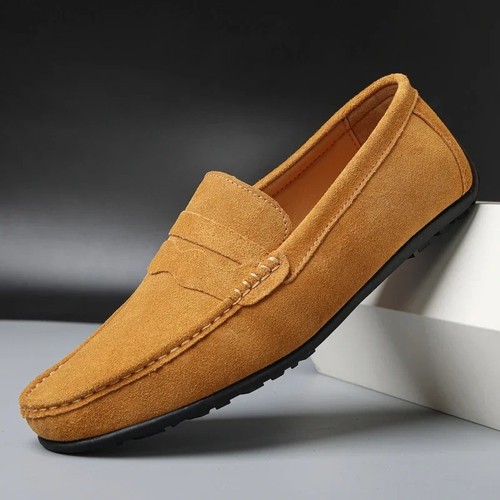 Men leather slip loafers - men's,