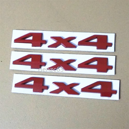 Red glossy 4x4 metal emblem - red,