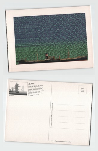 Postcard magic stereogram - postcard,