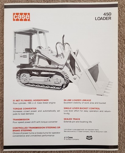 Case 450 loader sales - loader, brochure