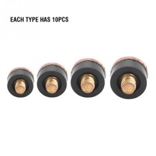 10pcs Brass Leather Cue Tip