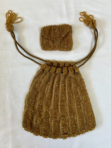 Vtg amber beaded flapper - vtg, &