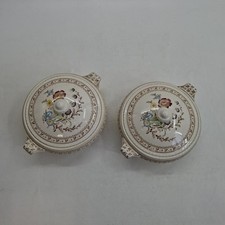 Pair of crown ducal lidded
