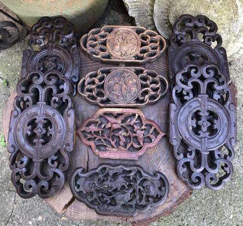 Antique lot chinese hand - 8x,