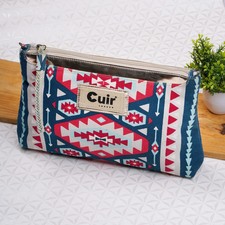Geometric Print Cotton Zip