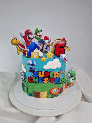 Super mario cake topper set - cake,