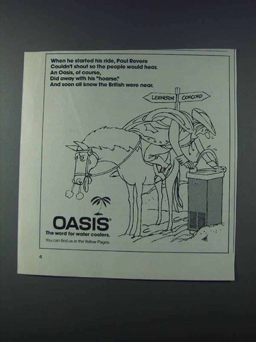 1981 oasis water coolers - coolers, ad