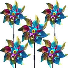 5 PCS Windmills for Garden Set