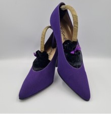 YSL high heels Vintage Purple Yves Saint Laurent UK6 EU 38.5 Court Heeled Shoes