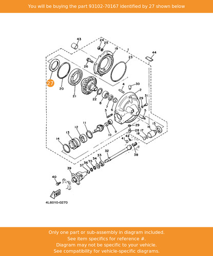 Yamaha oil seal - yamaha, 93102-70167
