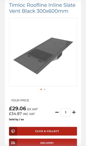 Slate roof vent tile - roof,