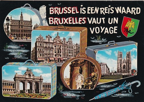 Old postcard brussels is - old,