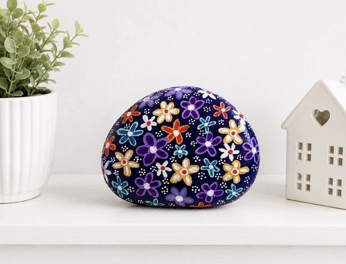 Hand painted pebble art - painted,