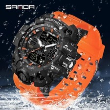 SANDA Sports✅ Mens G Style Watch Military Quartz LED Digital 50M Waterproof | UK