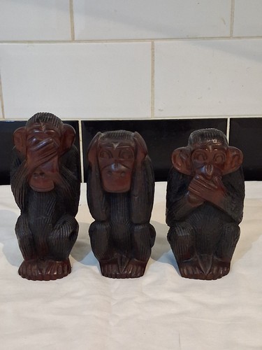 Wooden three wise monkeys - wooden,