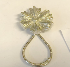 TG130  Flower Brooch drop hoop Holder Glasses, Pen, ID