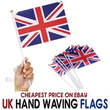 2024 Union Jack Flag Small Hand Waving British Royal Coronation Party Event UK