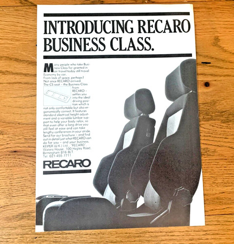 Recaro seats 1980s - cs,