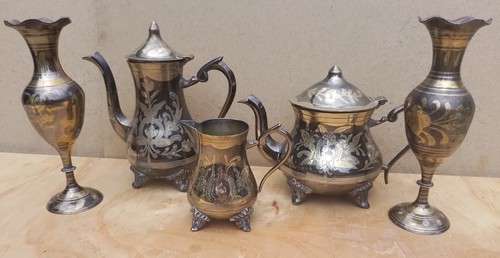 Vintage old antique brass - old,