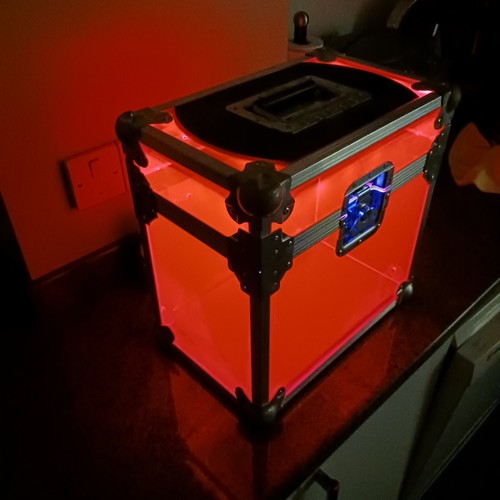 Vinyl record storage box with - record,